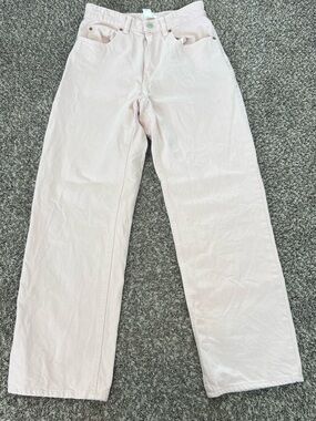 H&M Light Pink Straight-Leg Jeans